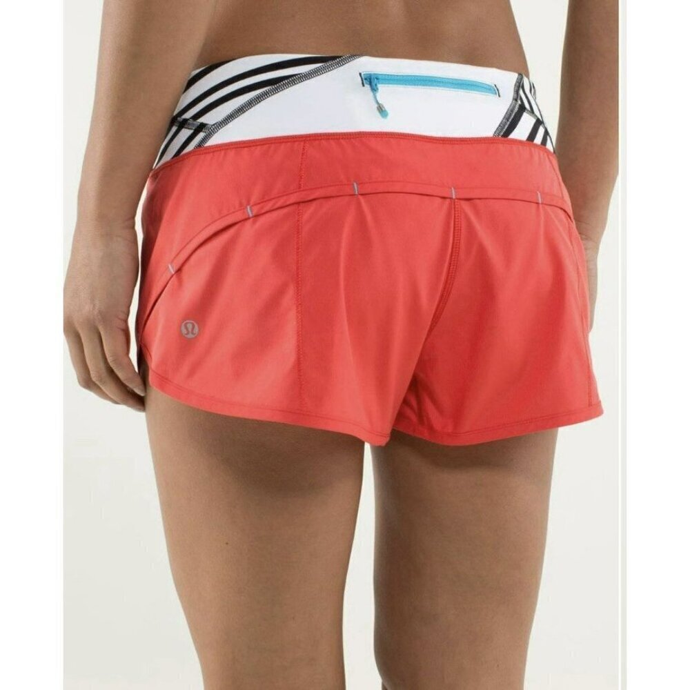 Lululemon Run: Speed Short Love Red / Quilt Summer13 4 Sz 4